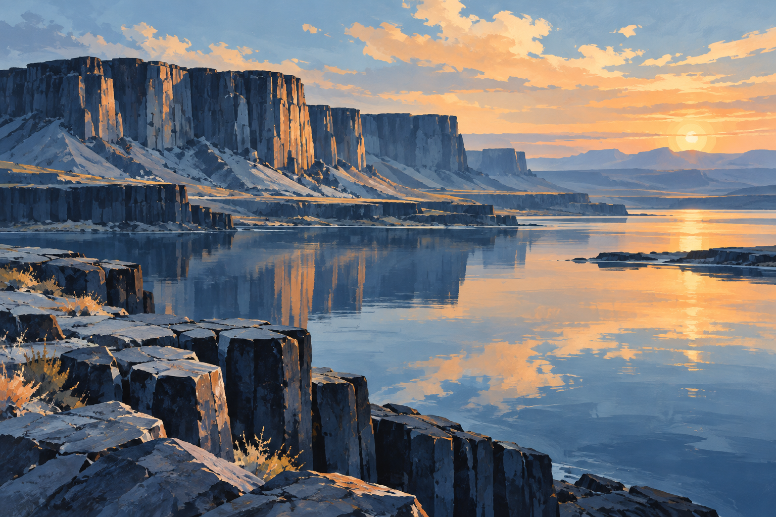 Sculptural mountain landform