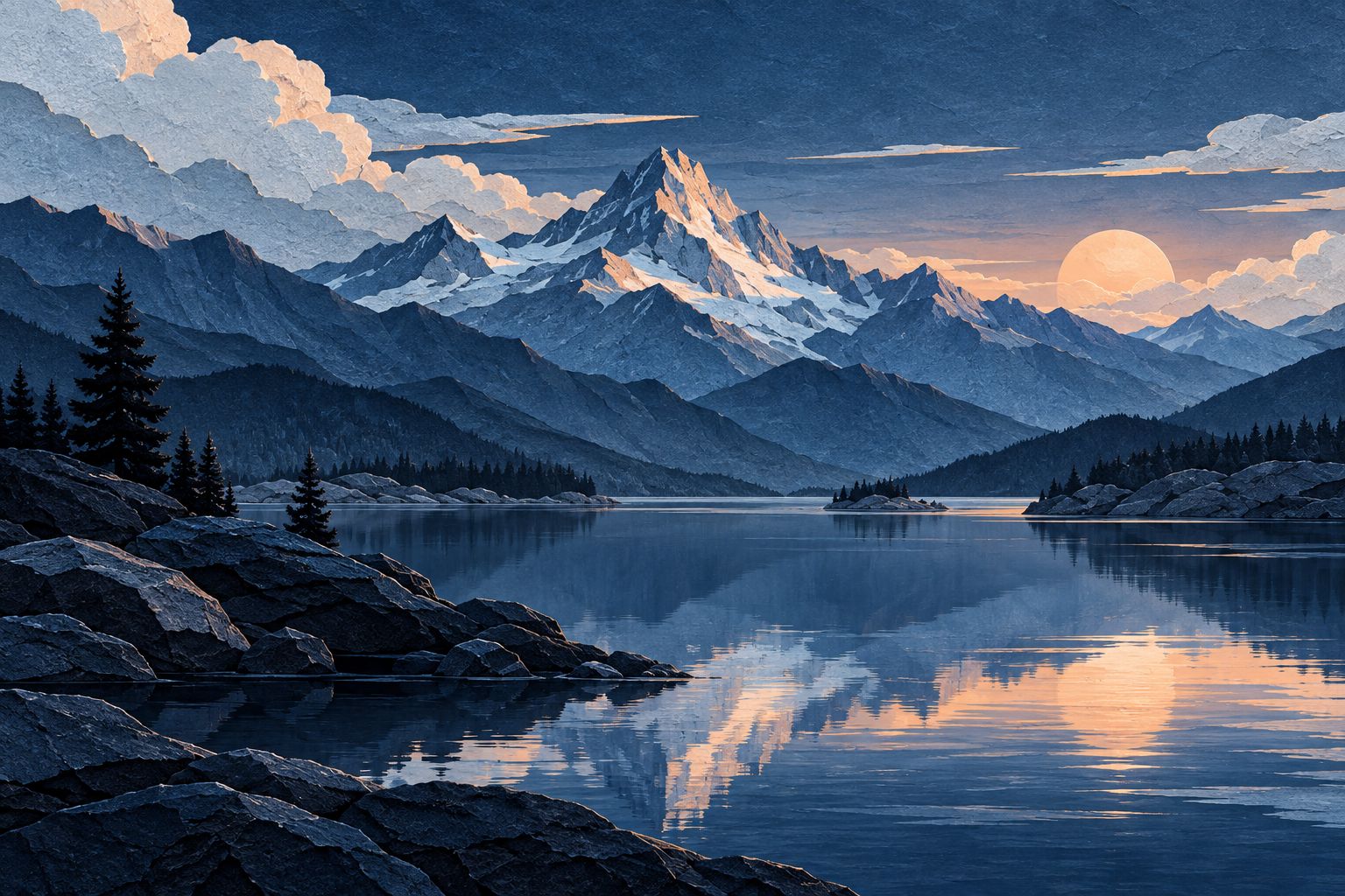 Sculptural mountain landform